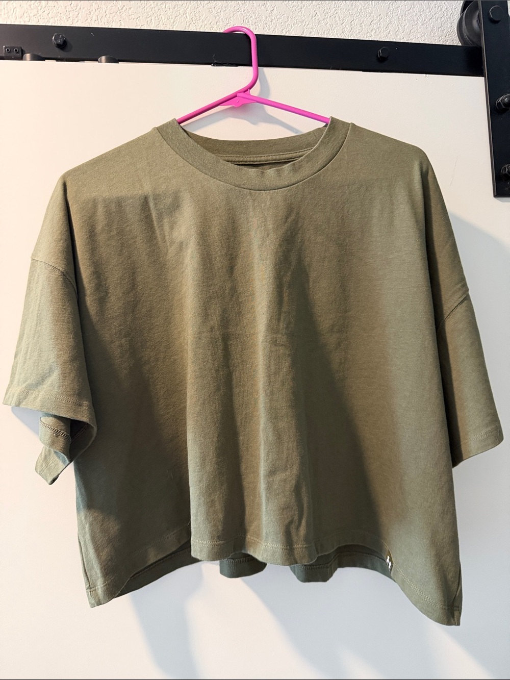 Under Armour Olive Green Boxy Crop Tee - Women’s Casual Top
